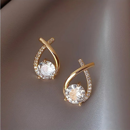 The Rhinestone Cross Studs