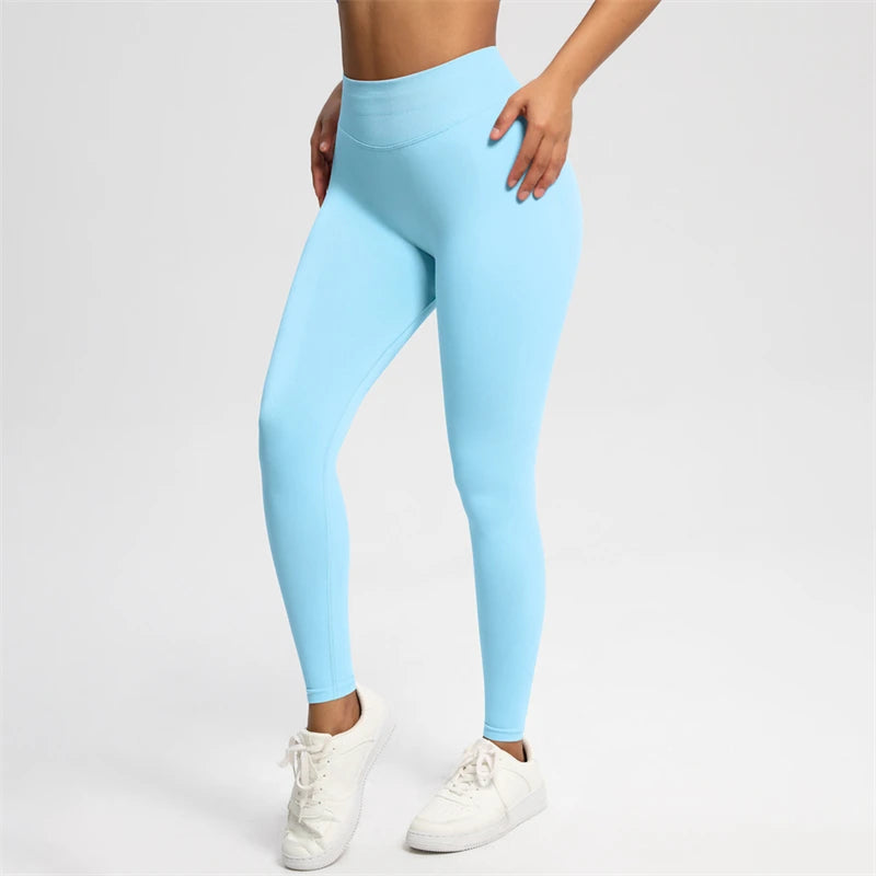 2025 Bum Shaping Leggings Impact Women Seamless Sports Yoga Pants Low Ribbed Band Gym clothes Fitness Workout Scrunch Butt Tight