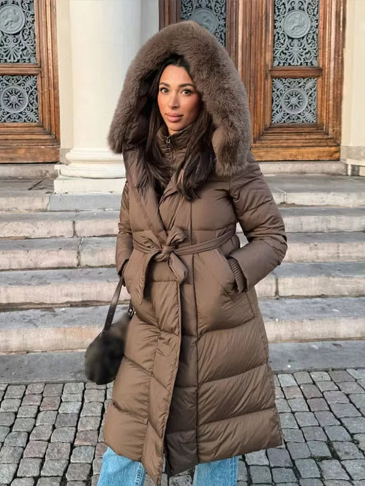 The Belted Fur Hood Parka