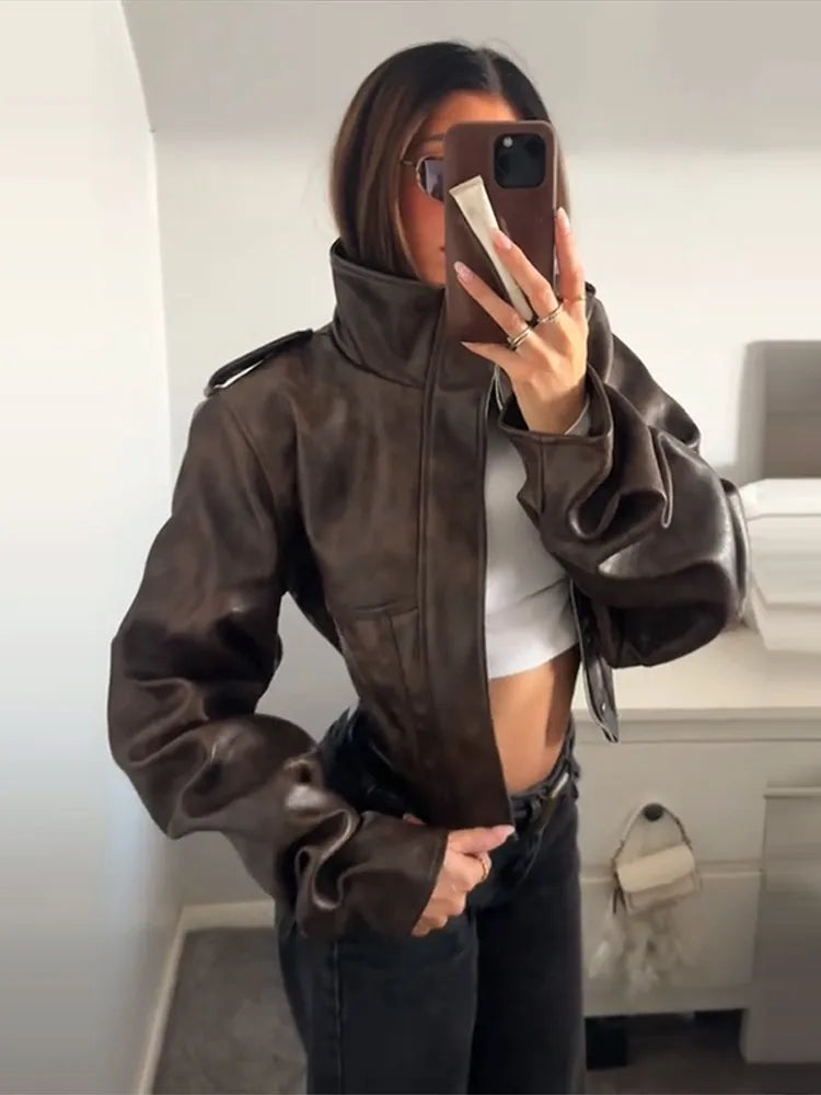 The Balloon Sleeve Biker Jacket