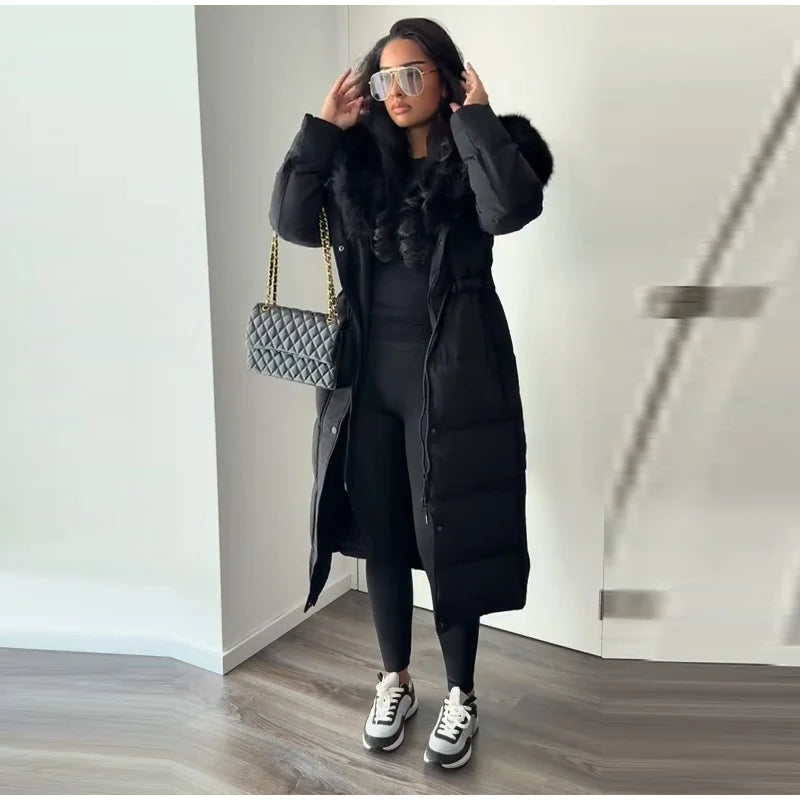 The Belted Fur Hood Parka