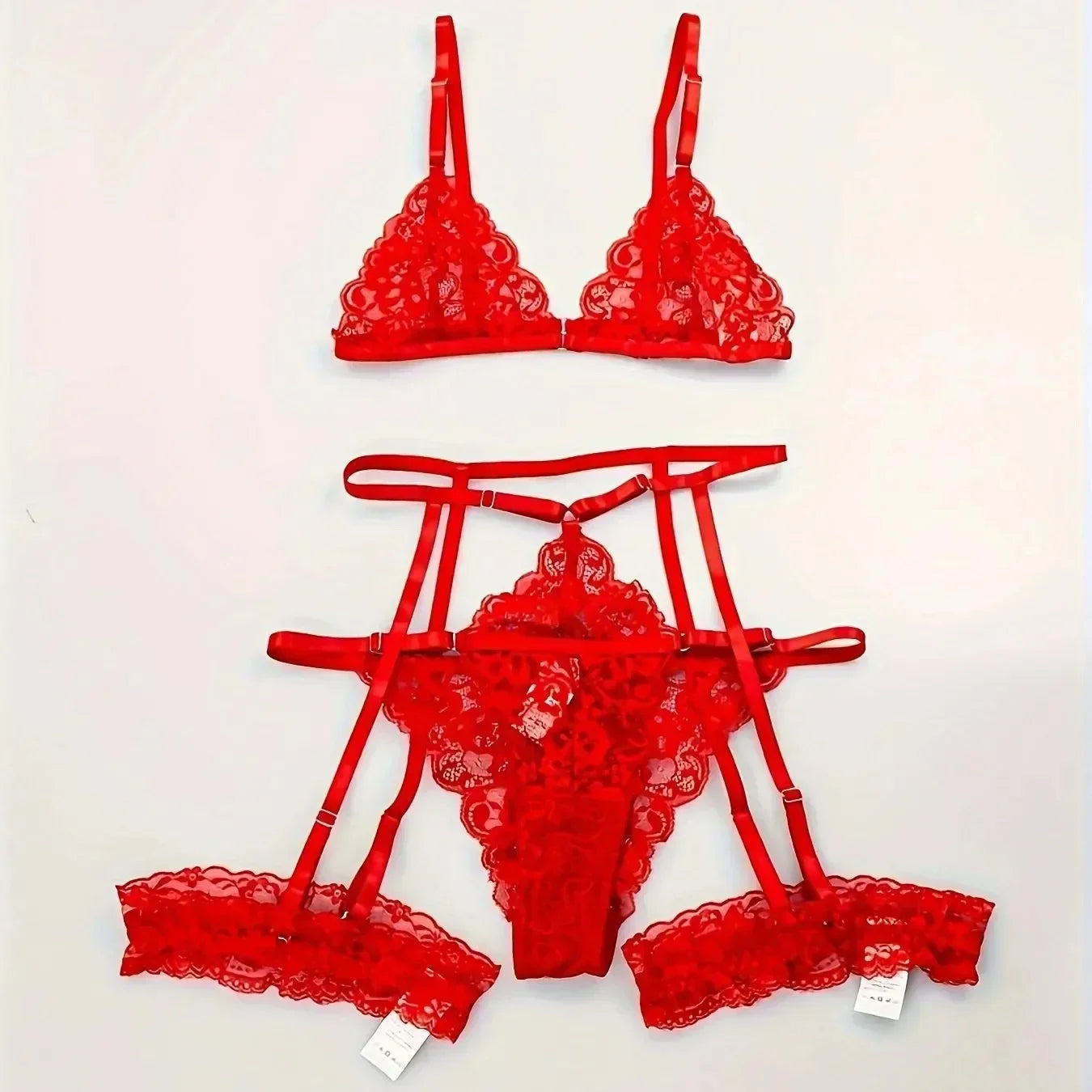 The 3-Piece Sheer Lace Sleepwear Set