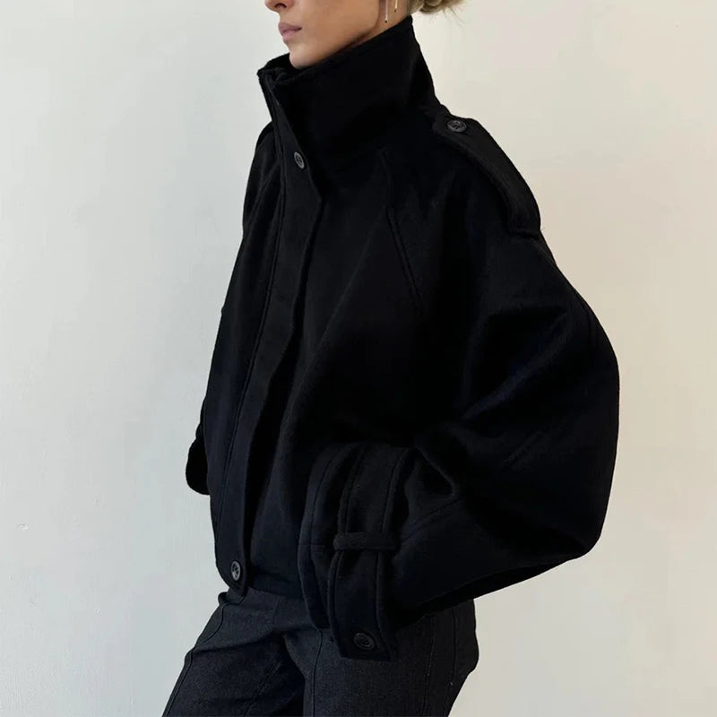 The Woolen Stand Collar Coat