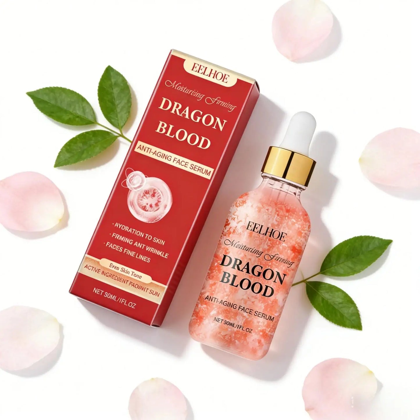 EELHOE Dragon Blood Serum Firm Skin Tightening Moisturizing Facial Rejuvenation Deep Hydration Face Care Anti-Wrinkle Serum 30ml