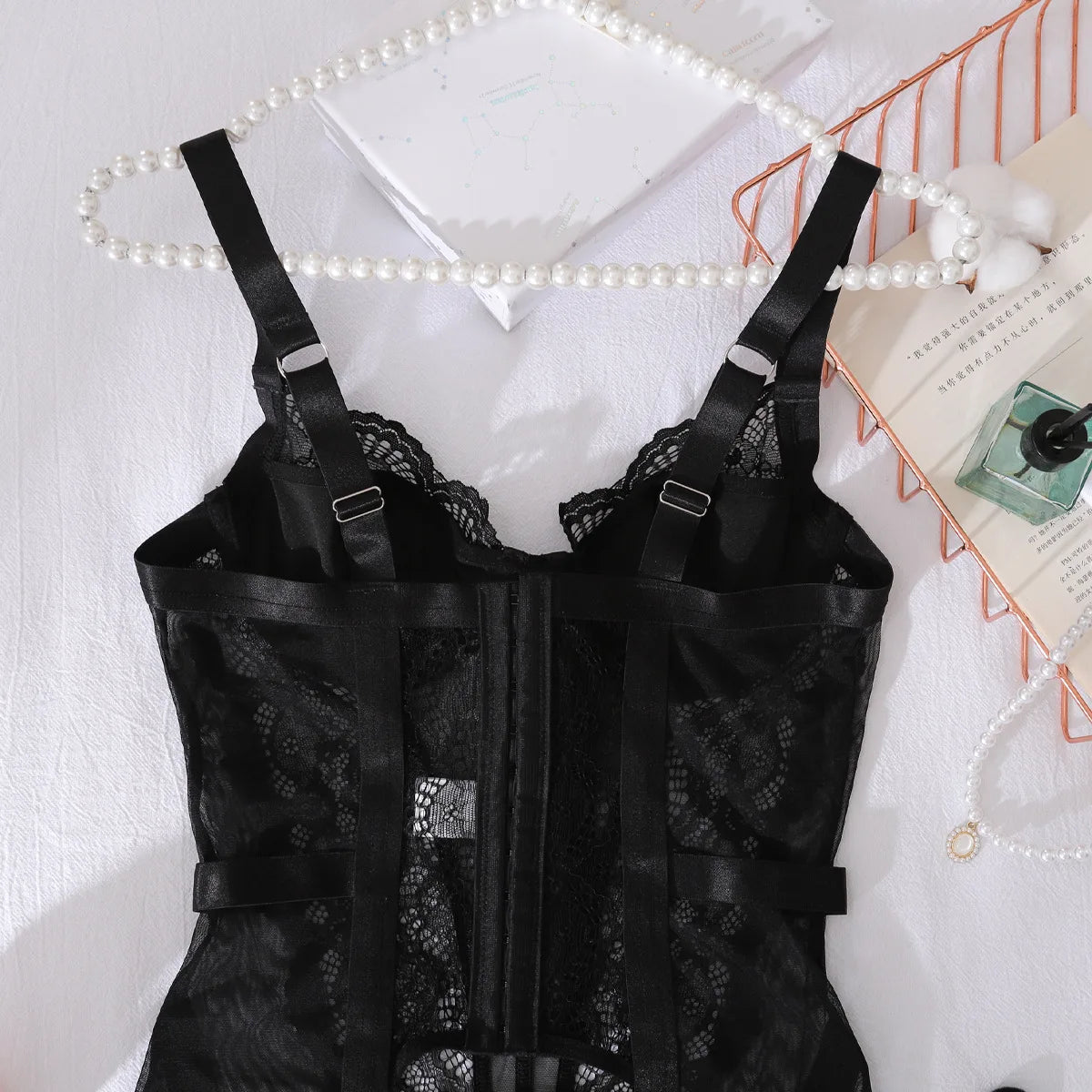 The Willowy Corset Lace Mini Dress Set