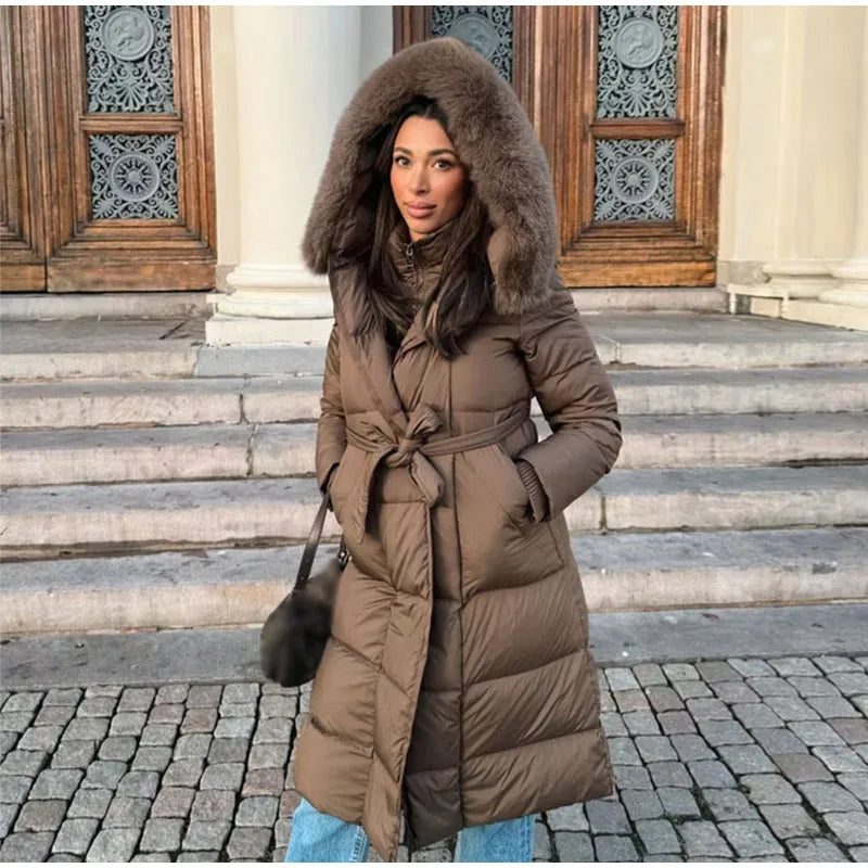 The Belted Fur Hood Parka