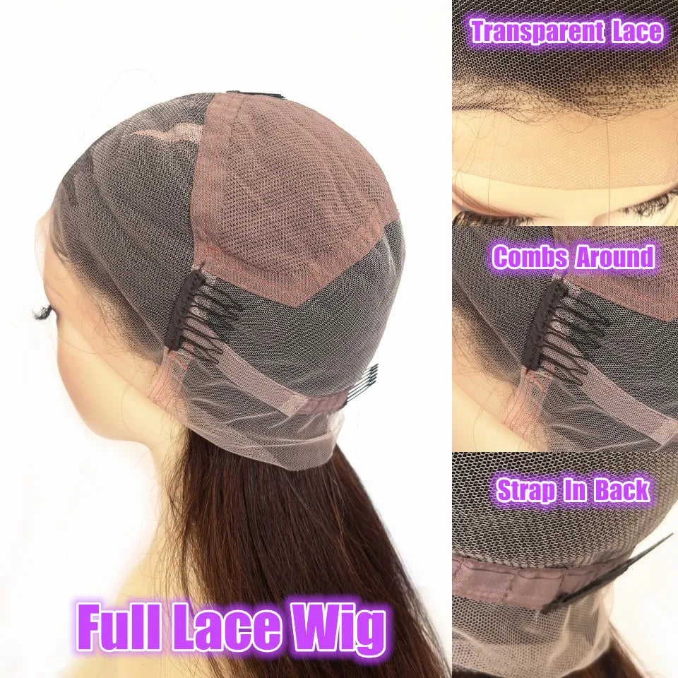 Ombre Brown 5x5 PU Silk Base Lace Closure Bob Wig For Women Human Hair 13x6 Lace Frontal Wig Preplucked Side Part Wavy Bob Wig
