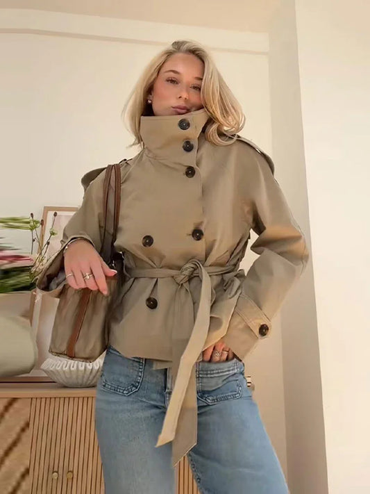 The Belted Cropped Trench