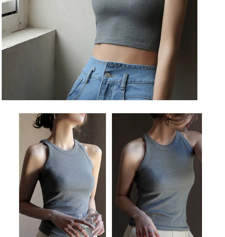 The Bare Navel Backless Crop Vest