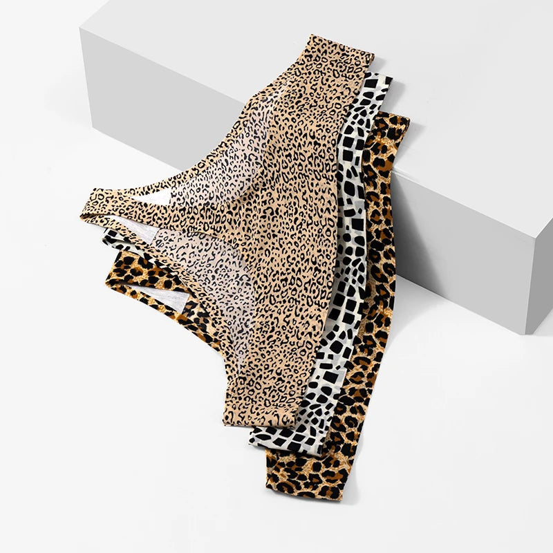 The 3-Pack Leopard Seamless G-String Set