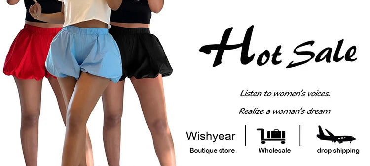 Casual Pleated Double Bubble Baddie Shorts for Women Elastic Waist Red Pants Summer Beach Y2k Streetwear Vacation Club Outfit