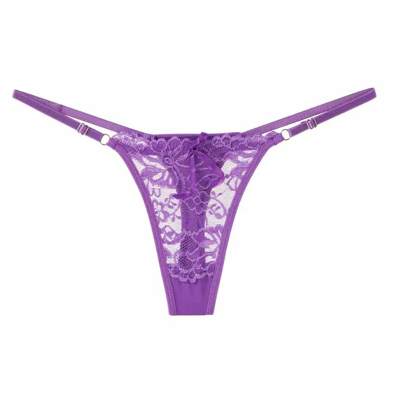 The Adjustable Hollow-Out Lace Thong