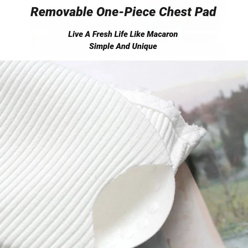 Cotton Camisole Top Girl No Underwire Chest Pad Adjustable To Fit Small Vest Wrap Bra Student Summer Women Bras Back Lace Sexy