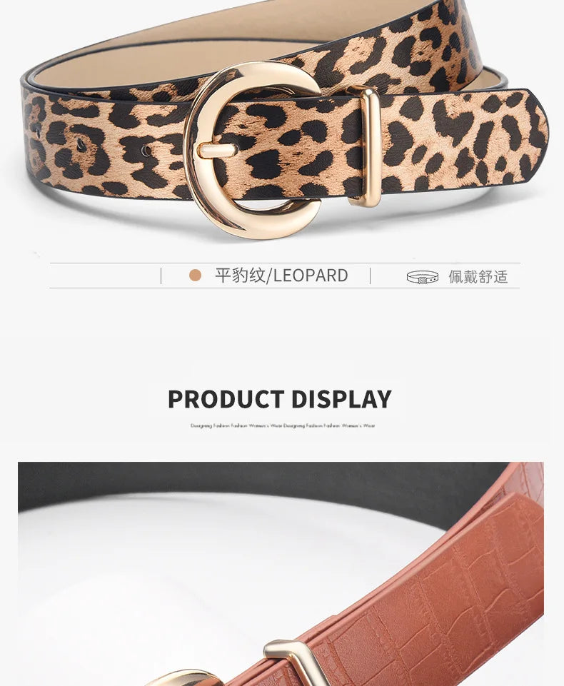 The Alligator Pattern Gold Buckle Belt