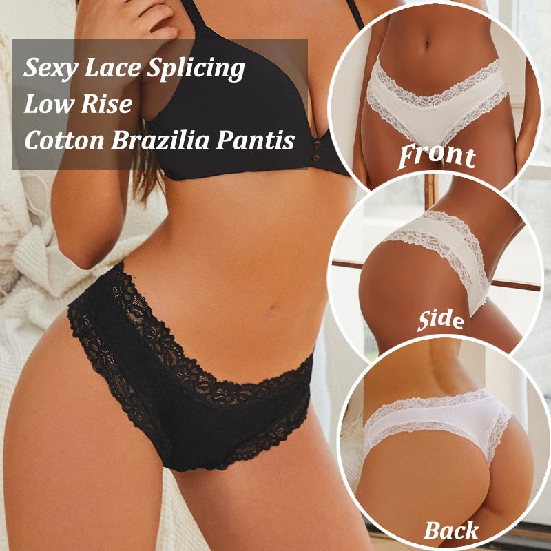 The 5-Pack Lace Seamless Brazilian Set