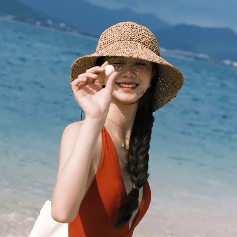 The Wide Brim Straw Bucket Sun Hat