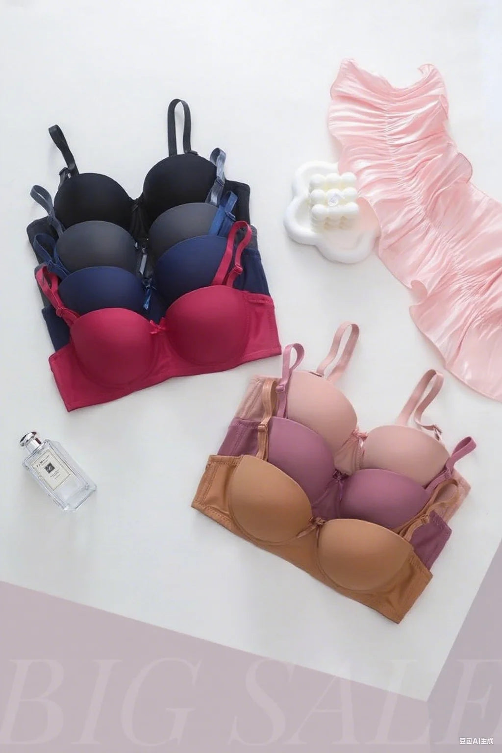 Gratitude More Than Ten Years Of Companionship Buy 3 Bras Get 1 Jewelry Free Neck-Hanging Bra With Two Wearing Gather Sexy Back