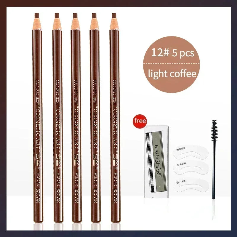 The 6-Color Waterproof Brow Pencil