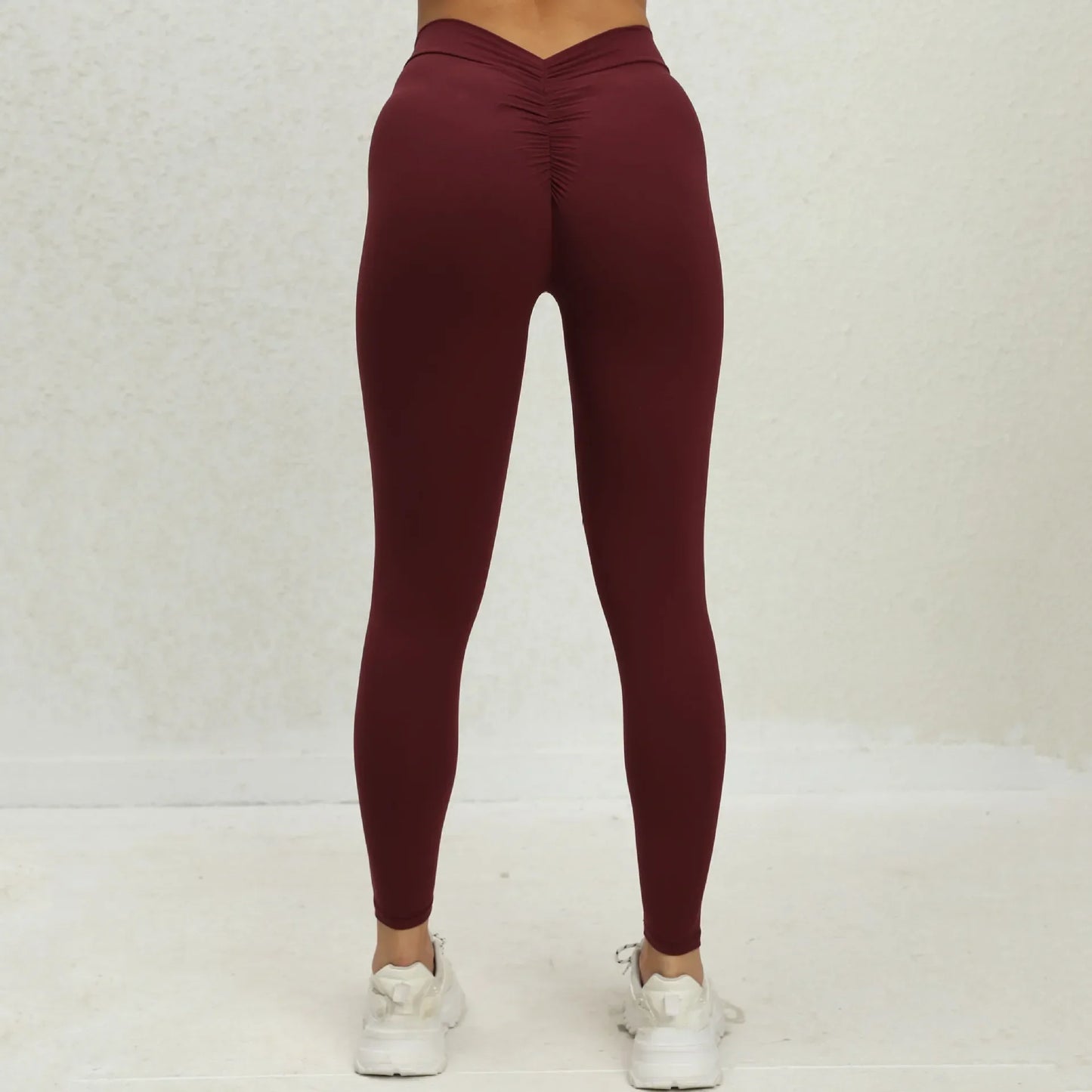 Women Pants High Waist Sexy Sporty Leggings for Fitness Push Up New in Pants Gym Tights Yoga Woman Clothing Brown Red Pink