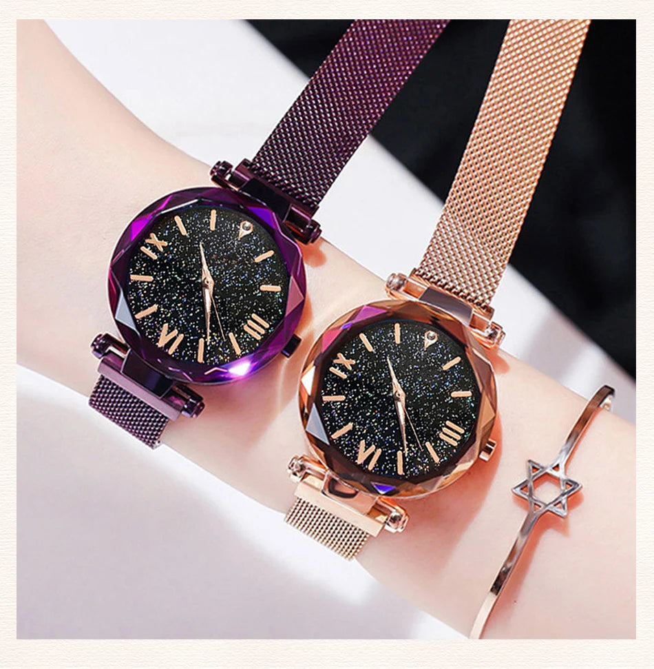 The Starry Sky Mesh Belt Dress Watch