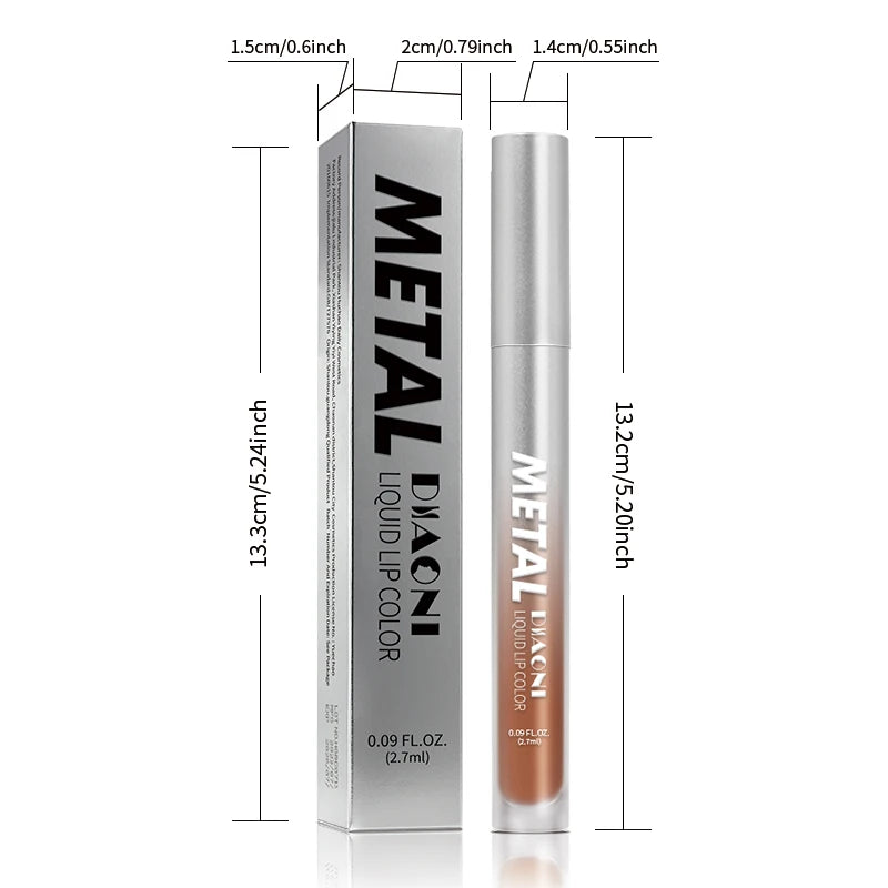 The 12-Color Metallic Shimmer Lip Gloss Set