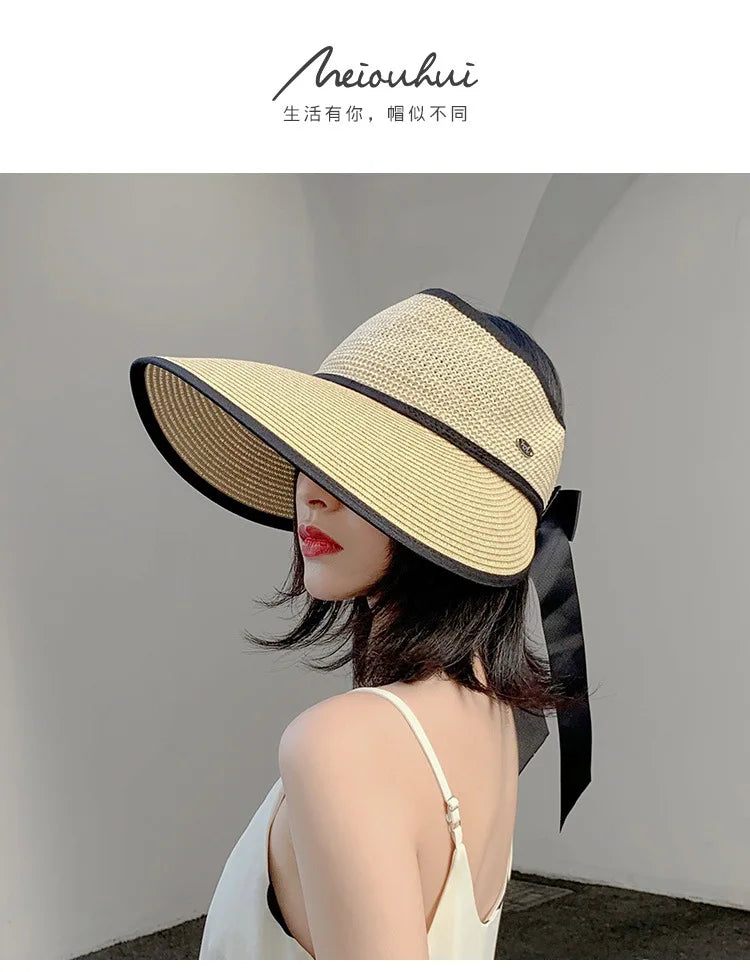 The Adjustable Ribbon Open-Top Straw Hat